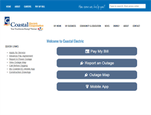 Tablet Screenshot of coastalelectriccooperative.com